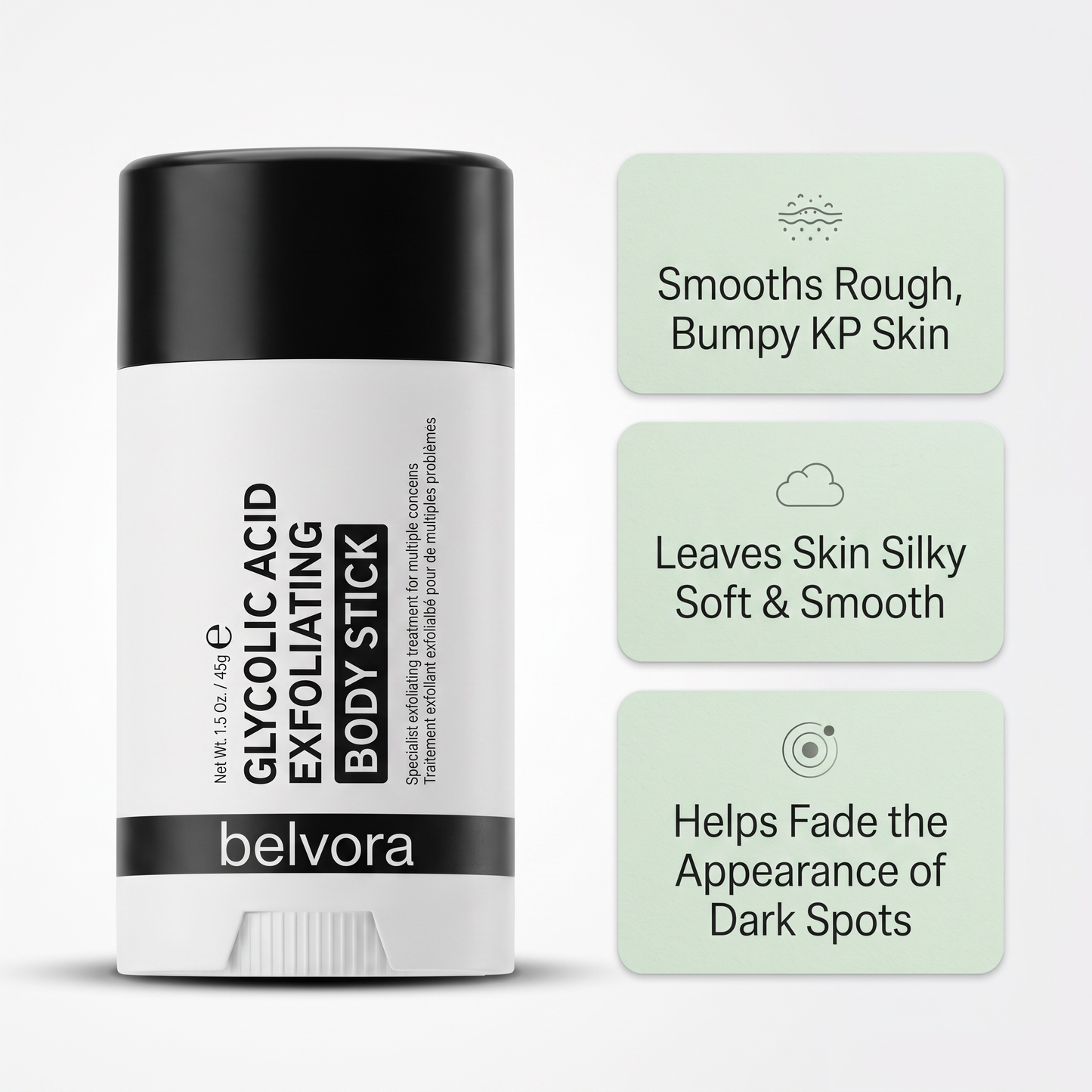 Belvora smoothing Glycolic Acid Body Stick